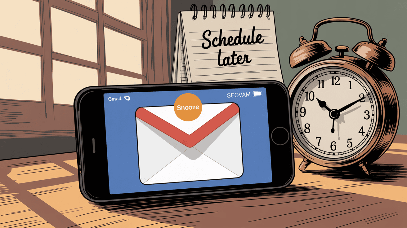 Gmail snooze feature scheduling emails to return later